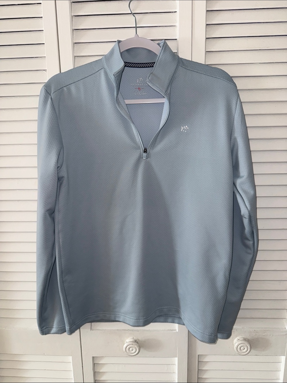 Southern Tide Heather Blue Pullover 3/4 zip xl
